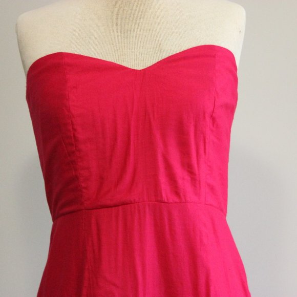 Hot Pink Sweetheart Neckline Pinup Dress - Picture 7 of 7
